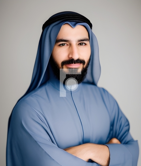 Free Photo Arab Middle Eastern Man in Kandura Traditional Clothe