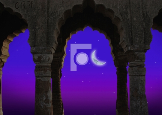 Indian architecture at night