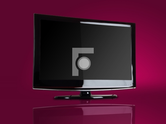 Plasma / LCD TV Front Shot in colorful background